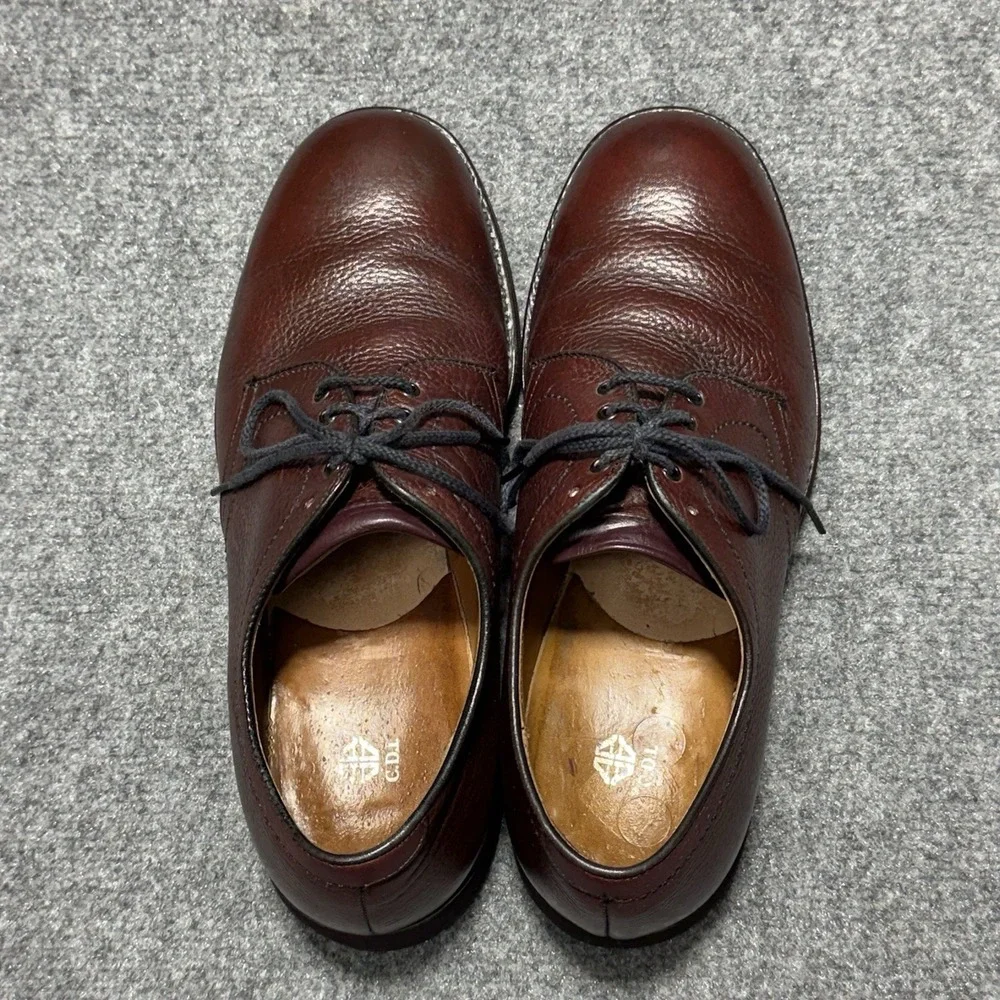 Alden Shoes Mens 10 D Brown Leather Blucher Oxford Derby Plain Toe‎ 312 Goodyear